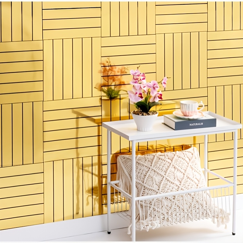 10pcs Striped Grid Self-Adhesi - Luxury Lifestyle Wallpaper review and price