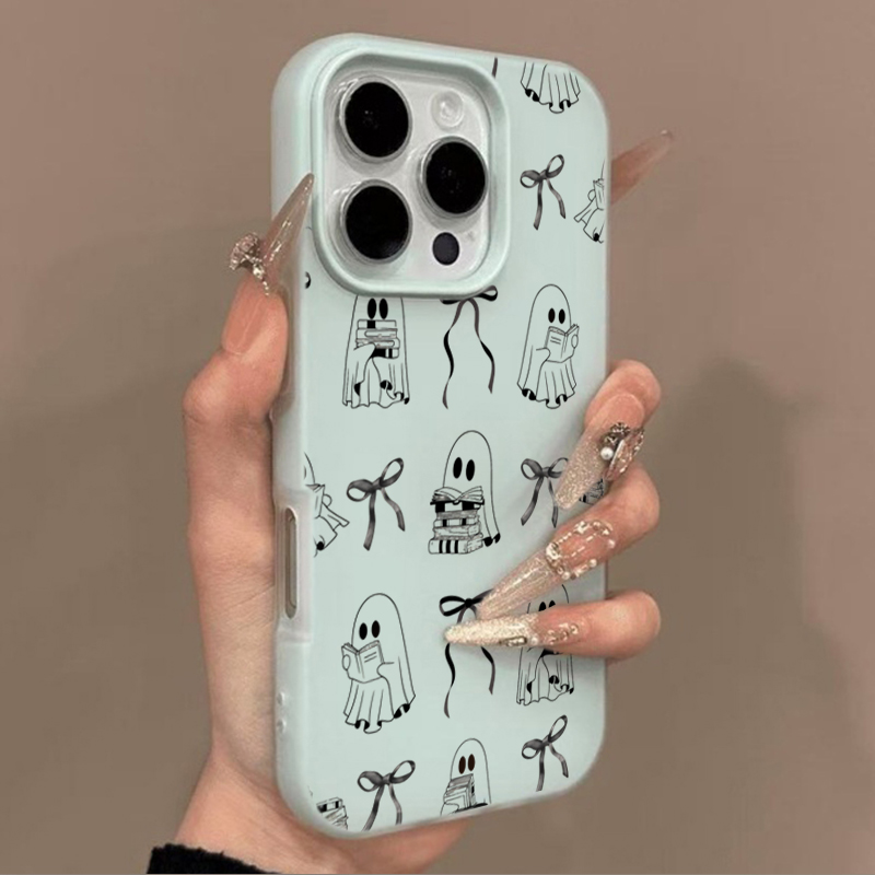Cute Halloween Book Ghost Bow  - Apple Iphone 15 review and price