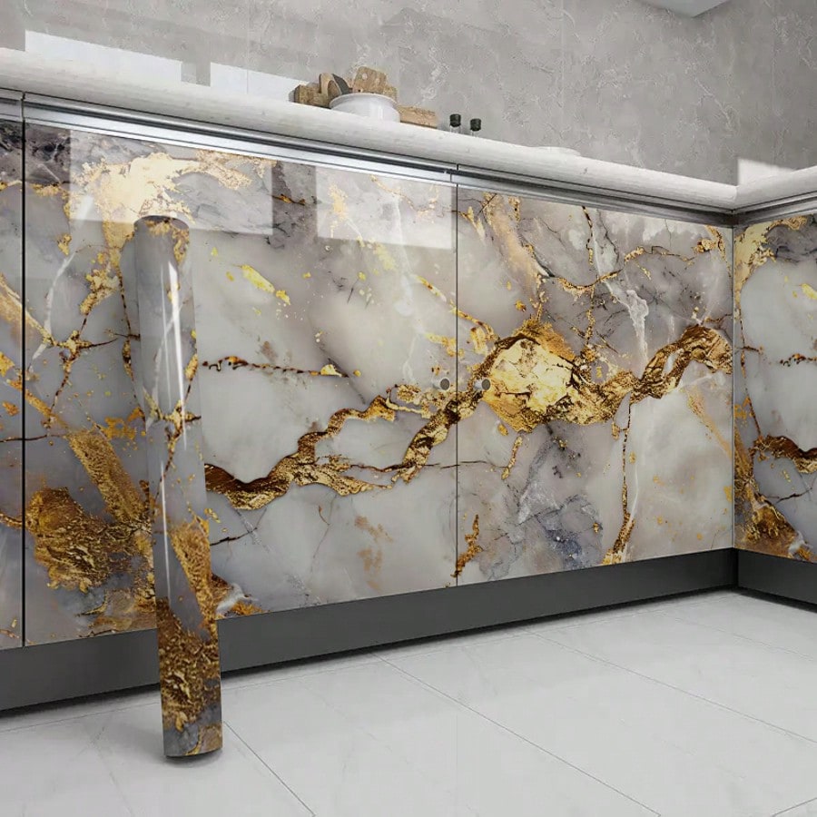 1roll Waterproof Marble Peel a - Luxury Lifestyle Wallpaper review and price
