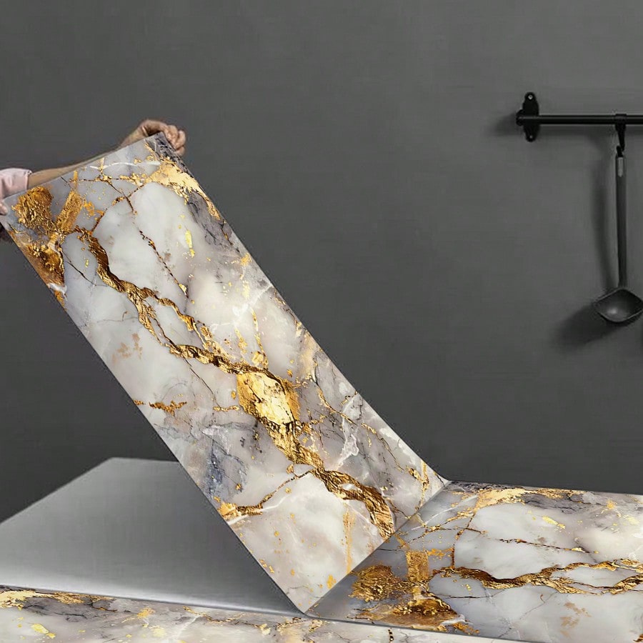 1roll Waterproof Marble Peel a - Luxury Lifestyle Wallpaper review and price
